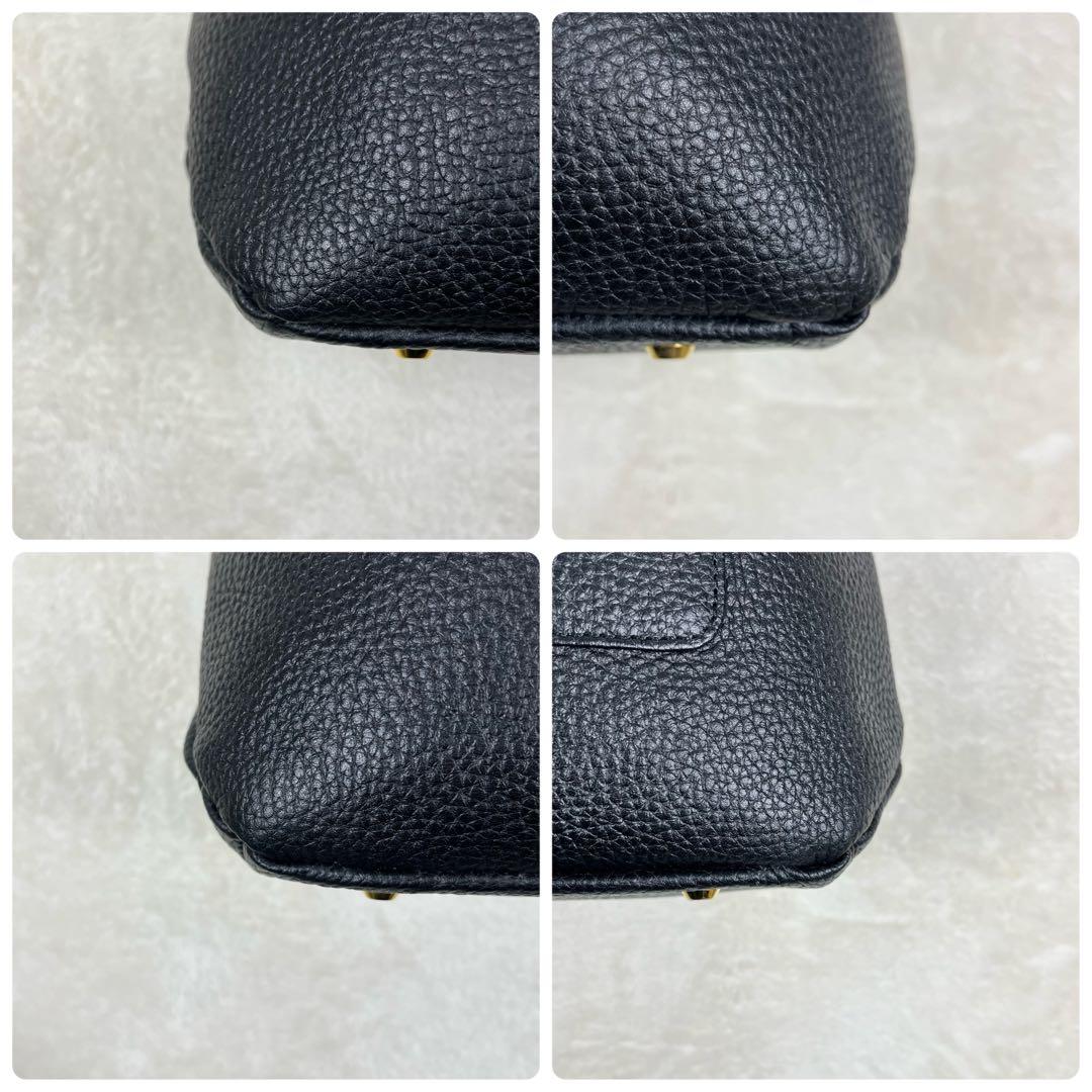 【極美品】 ATAO アタオ エルヴィ 2way ショルダーバッグ 黒 レザー