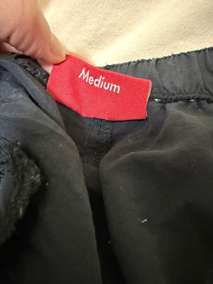 SUPREME ブラック カーゴパンツ Medium