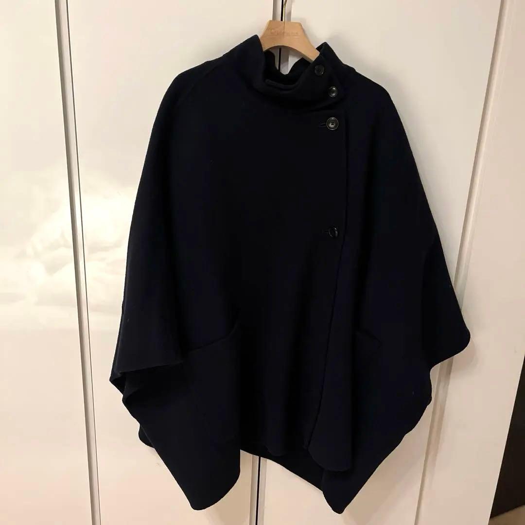 SLOBE IENAスタンドカラーダブルフェイスポンチョ