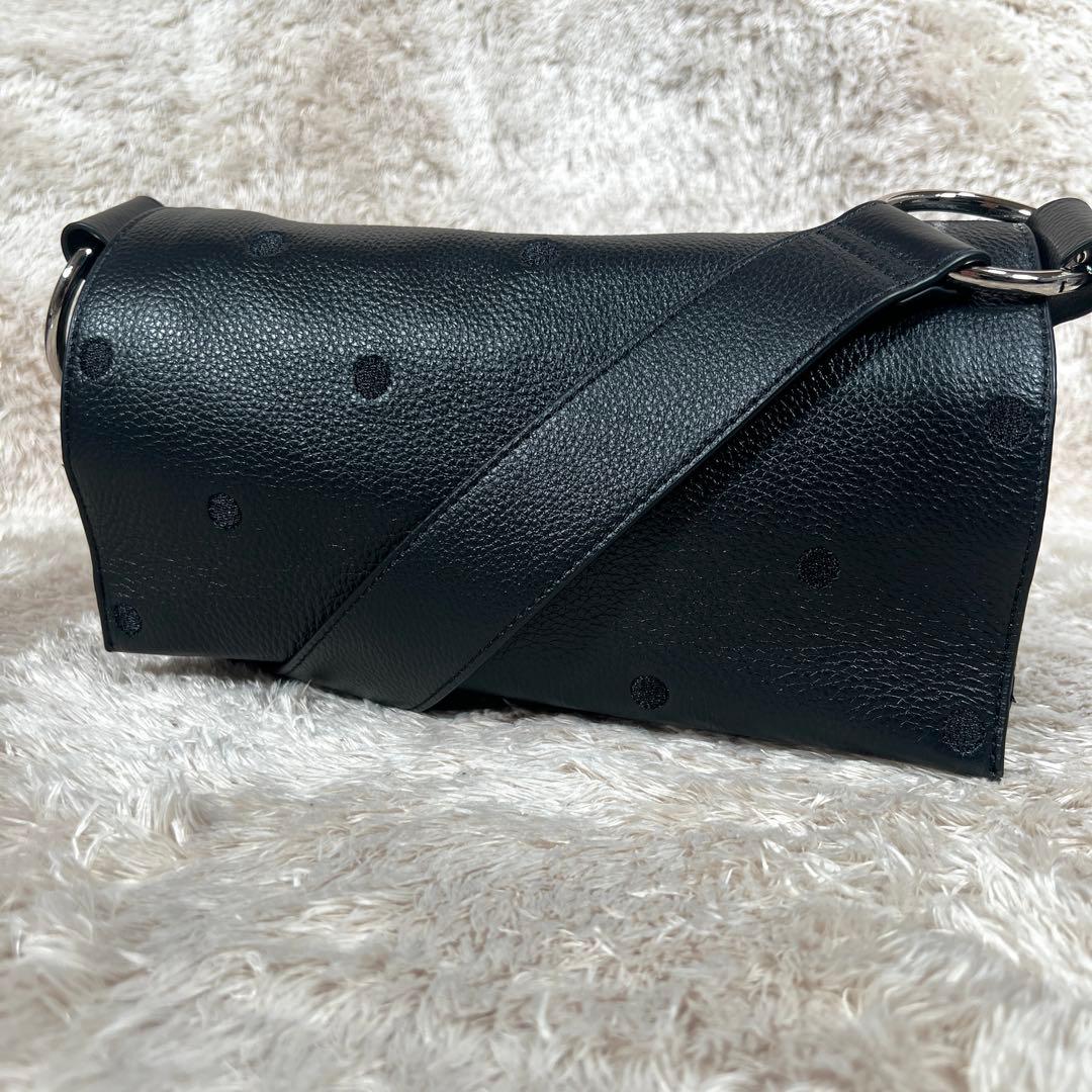 極美品✨　BEARDSLEYビアズリー　ドットボディバッグ　ブラック