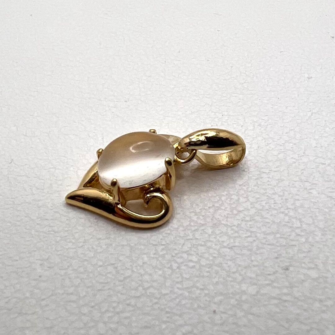 K18 ペンダント　トップ　ムーンストーン　0.78 g