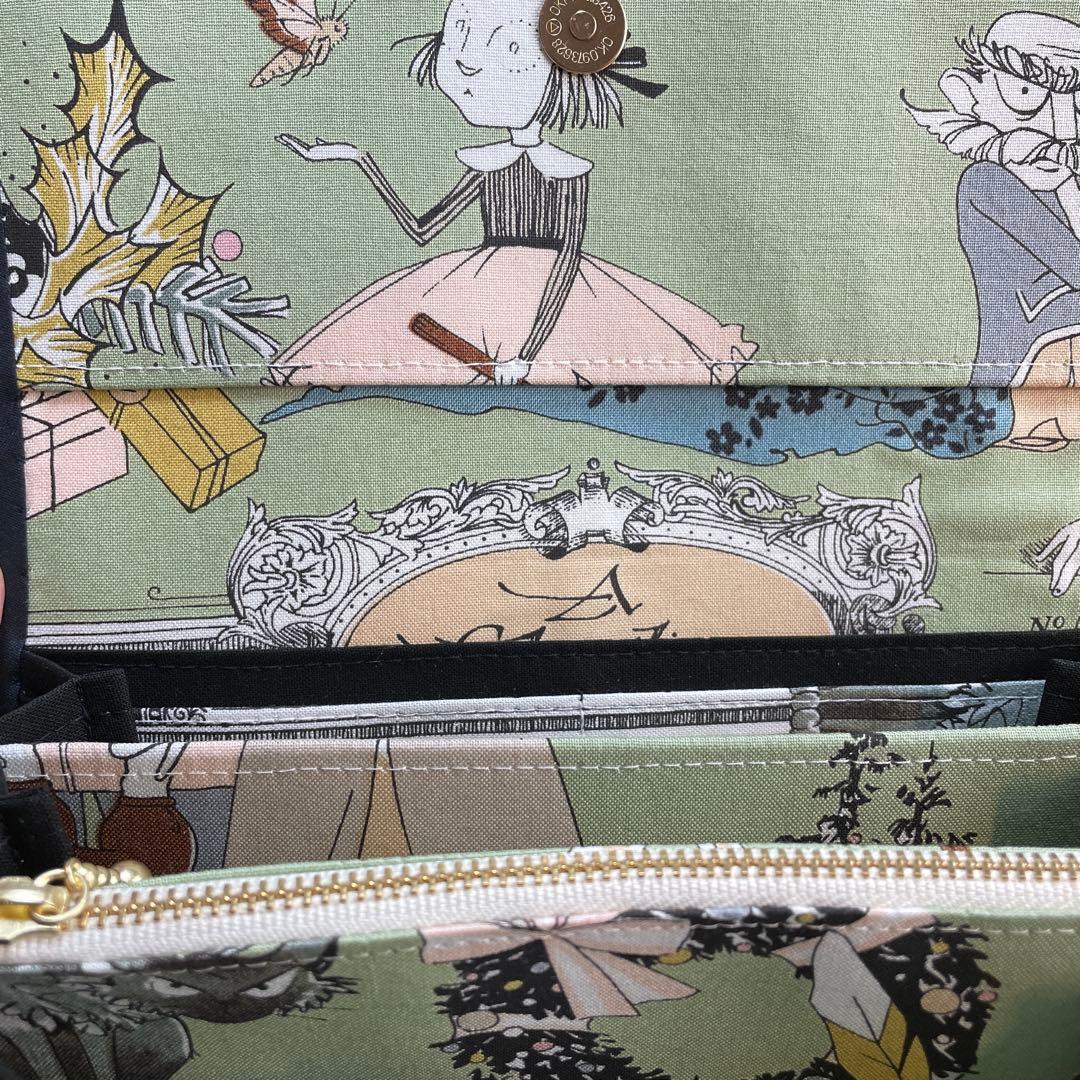 長財布　やりくり財布　ハンドメイド　アレキサンダーヘンリー　激レア生地