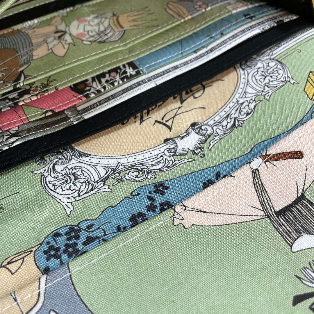 長財布　やりくり財布　ハンドメイド　アレキサンダーヘンリー　激レア生地