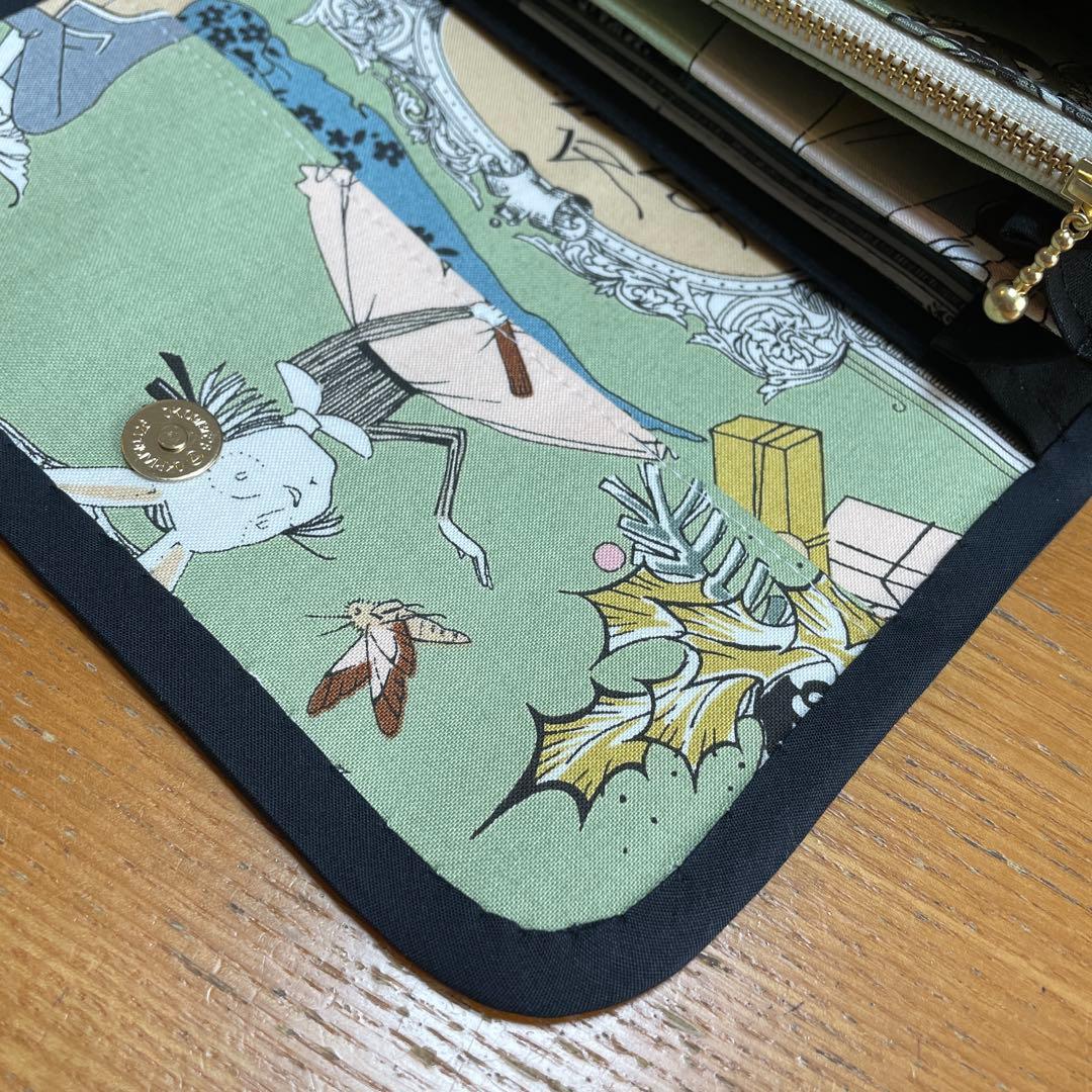 長財布　やりくり財布　ハンドメイド　アレキサンダーヘンリー　激レア生地