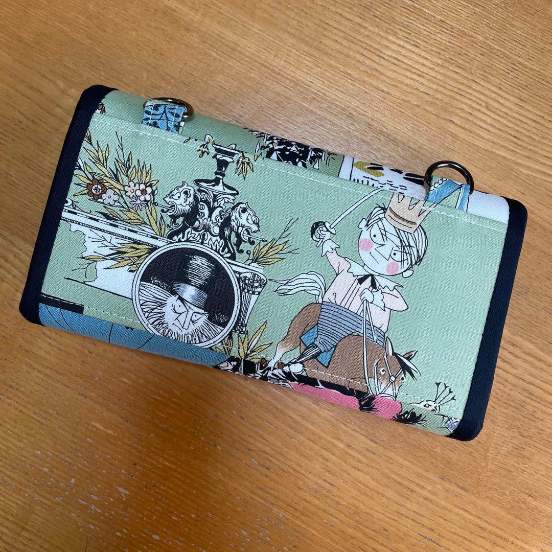 長財布　やりくり財布　ハンドメイド　アレキサンダーヘンリー　激レア生地