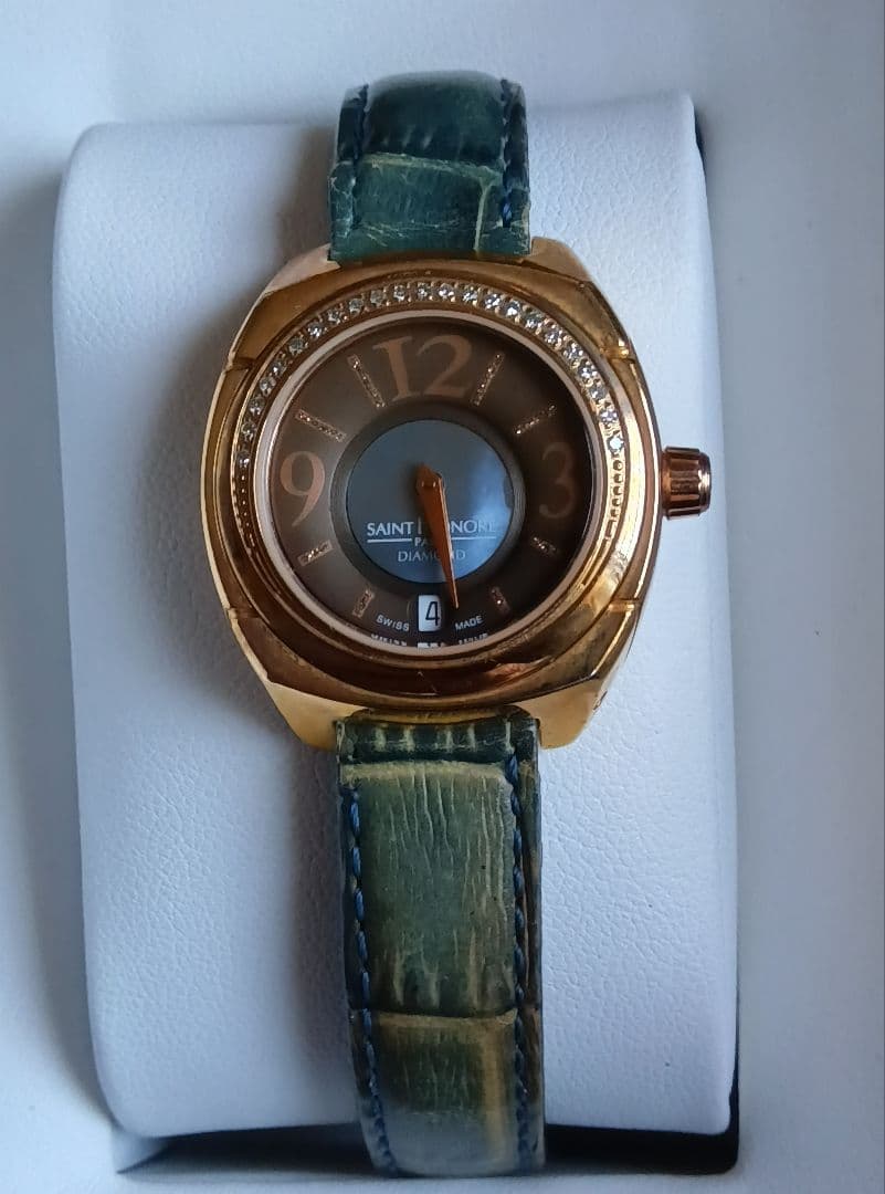 再値下げ!サントノーレSAINT HONORE DIAMOND 腕時計動作品箱付