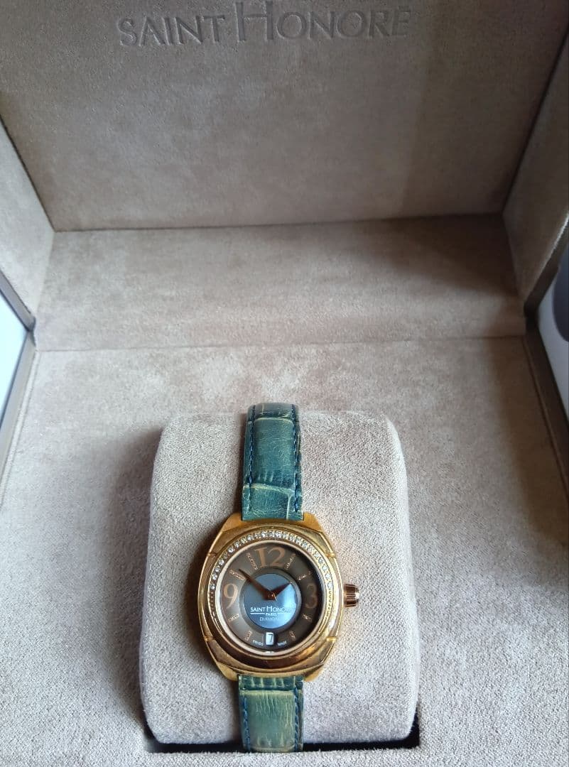 再値下げ!サントノーレSAINT HONORE DIAMOND 腕時計動作品箱付