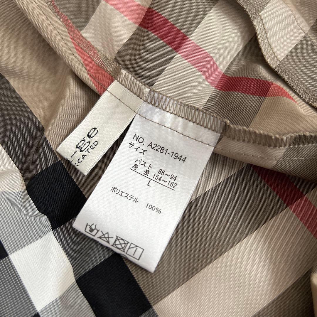 試着のみ　チェック柄　スプリングコート　パーカー　ウインドブレーカー　フード付き