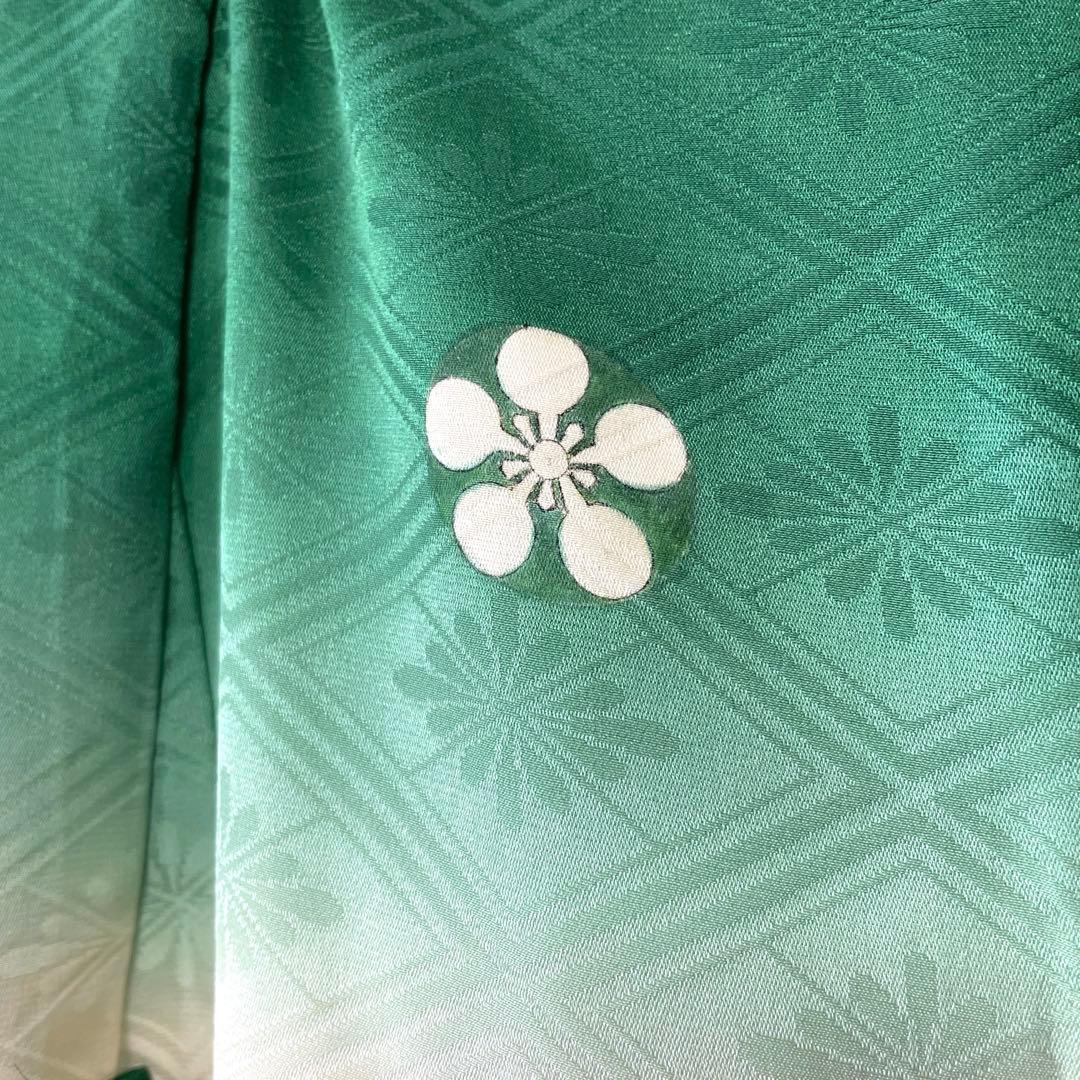 □男児正絹　お宮参り、祝着、産着　鷹総刺繍柄