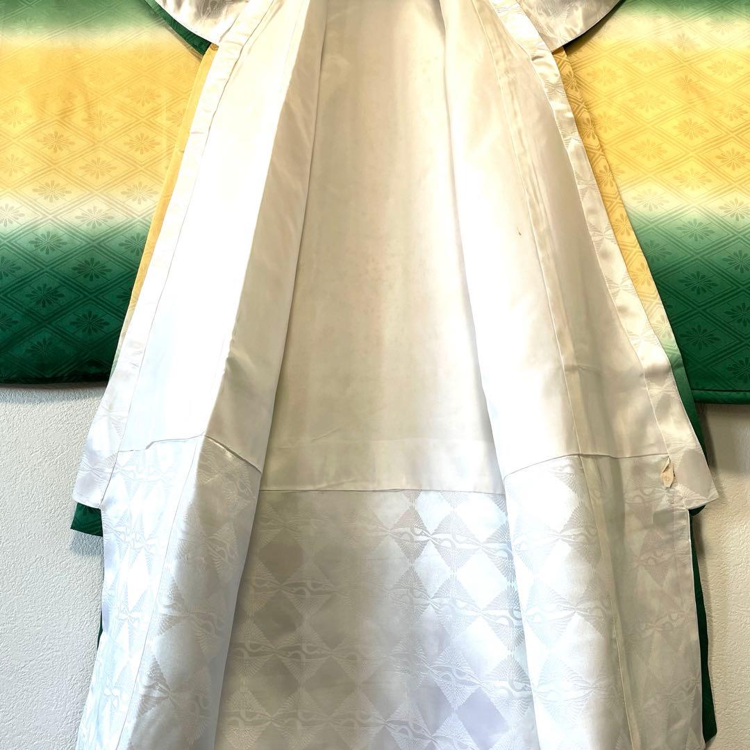 □男児正絹　お宮参り、祝着、産着　鷹総刺繍柄