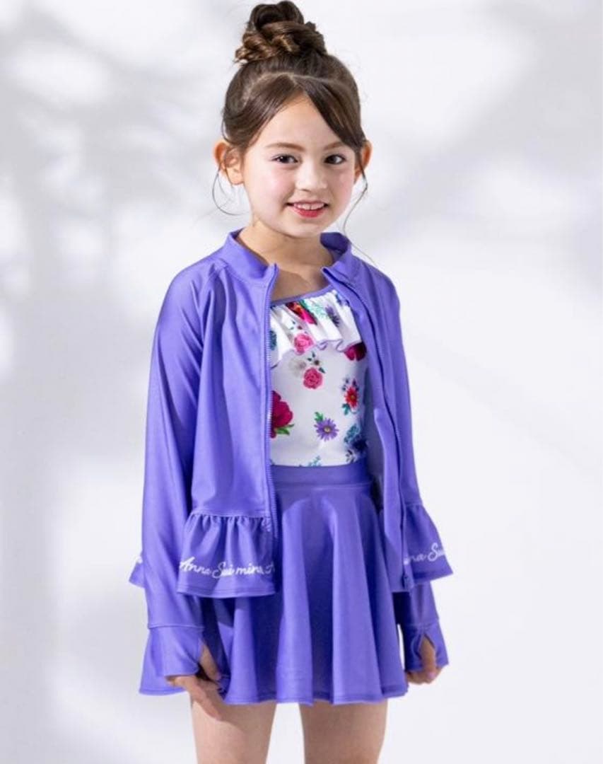 新品タグ付 130 アナスイミニ  セパレート水着 & ラッシュガード  セット