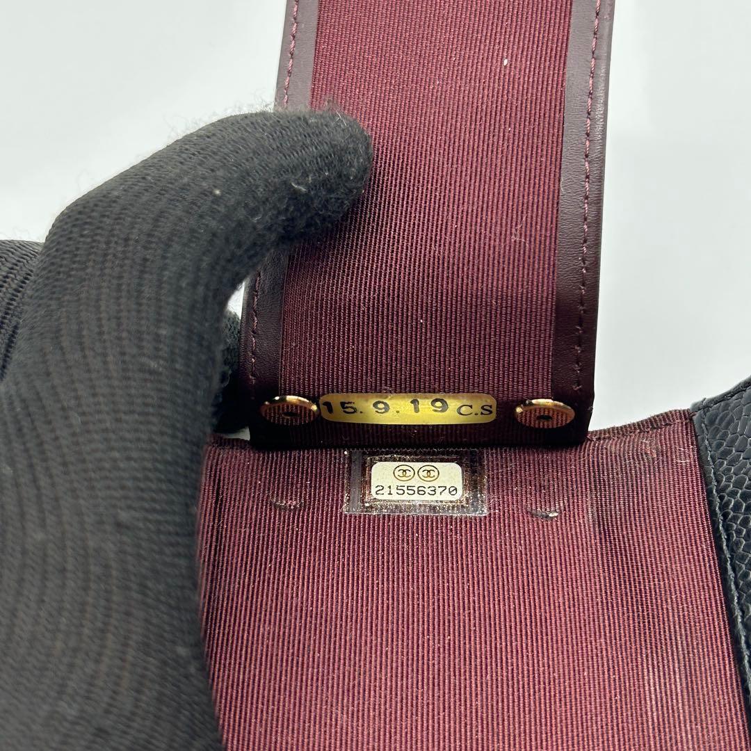 美品 CHANEL シャネル キャビアスキン レザー 6連 キーケース