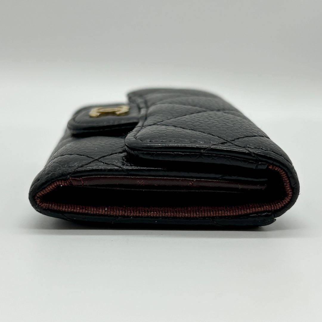 美品 CHANEL シャネル キャビアスキン レザー 6連 キーケース