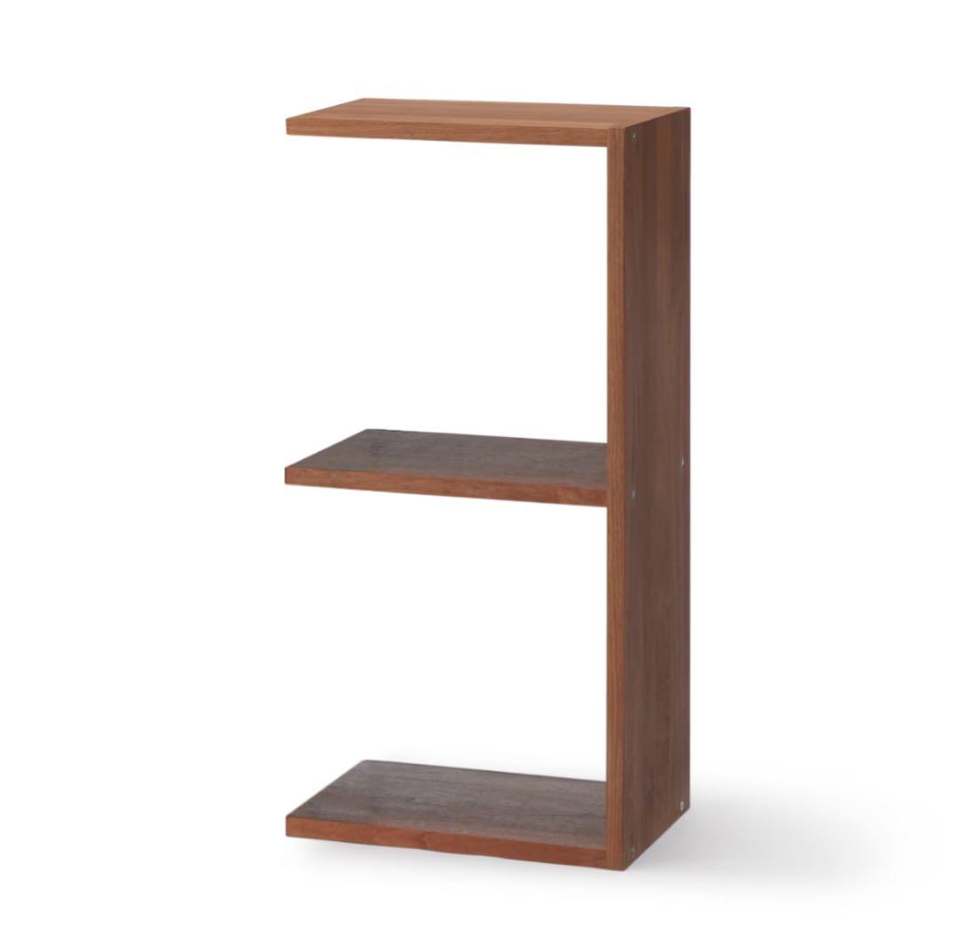 無印良品 スタッキングシェルフ 追加2段 ウォールナット材