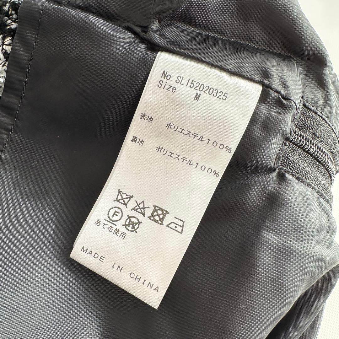 シェリエ　sheller フリンジツイードショートパンツ Mサイズ　ブラック