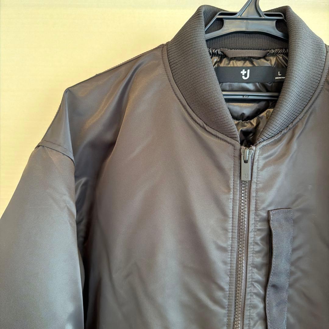 ユニクロ +J ハイブリッドダウンオーバーサイズMA-1ブルゾン グレー