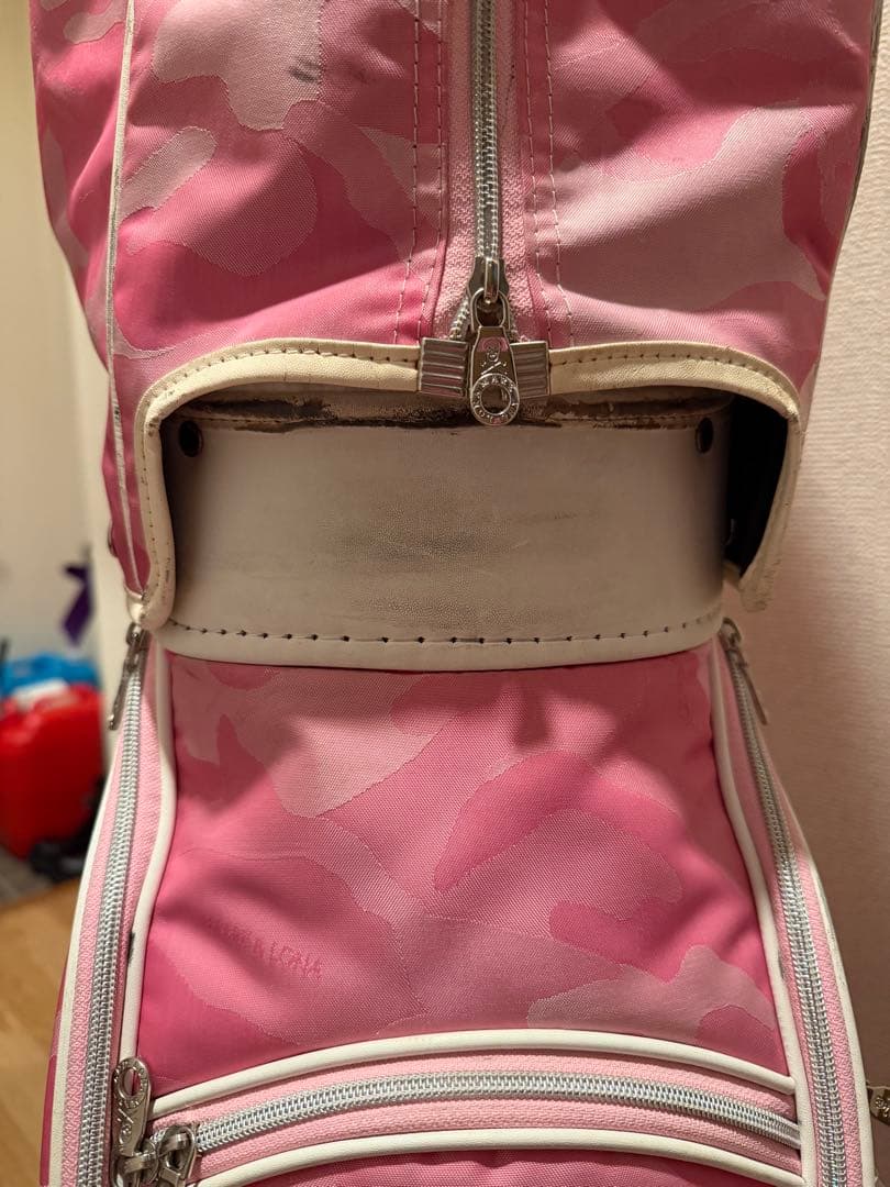 マークアンドロナ　ピンク迷彩ゴルフバッグ&ボストンバック　used品