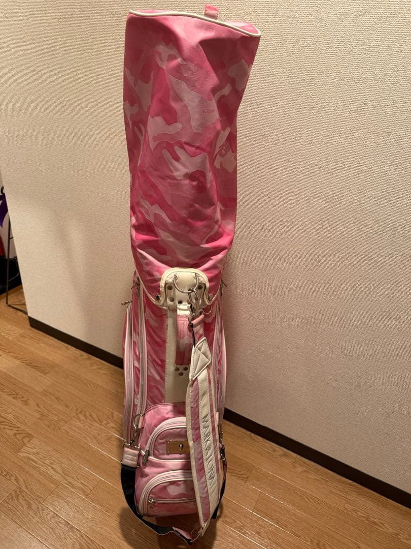 マークアンドロナ　ピンク迷彩ゴルフバッグ&ボストンバック　used品