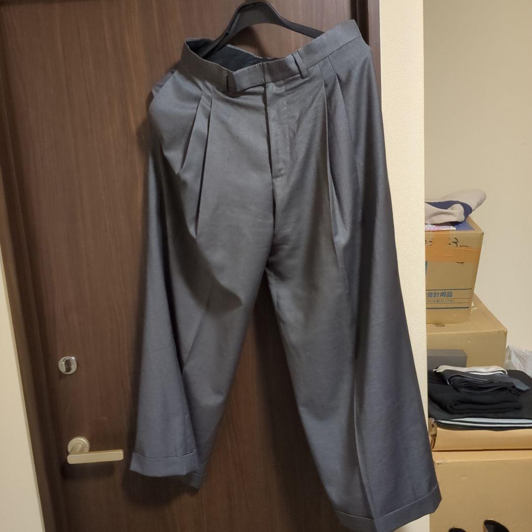 diorディオールグレー シングルブレスト スーツジャケット44