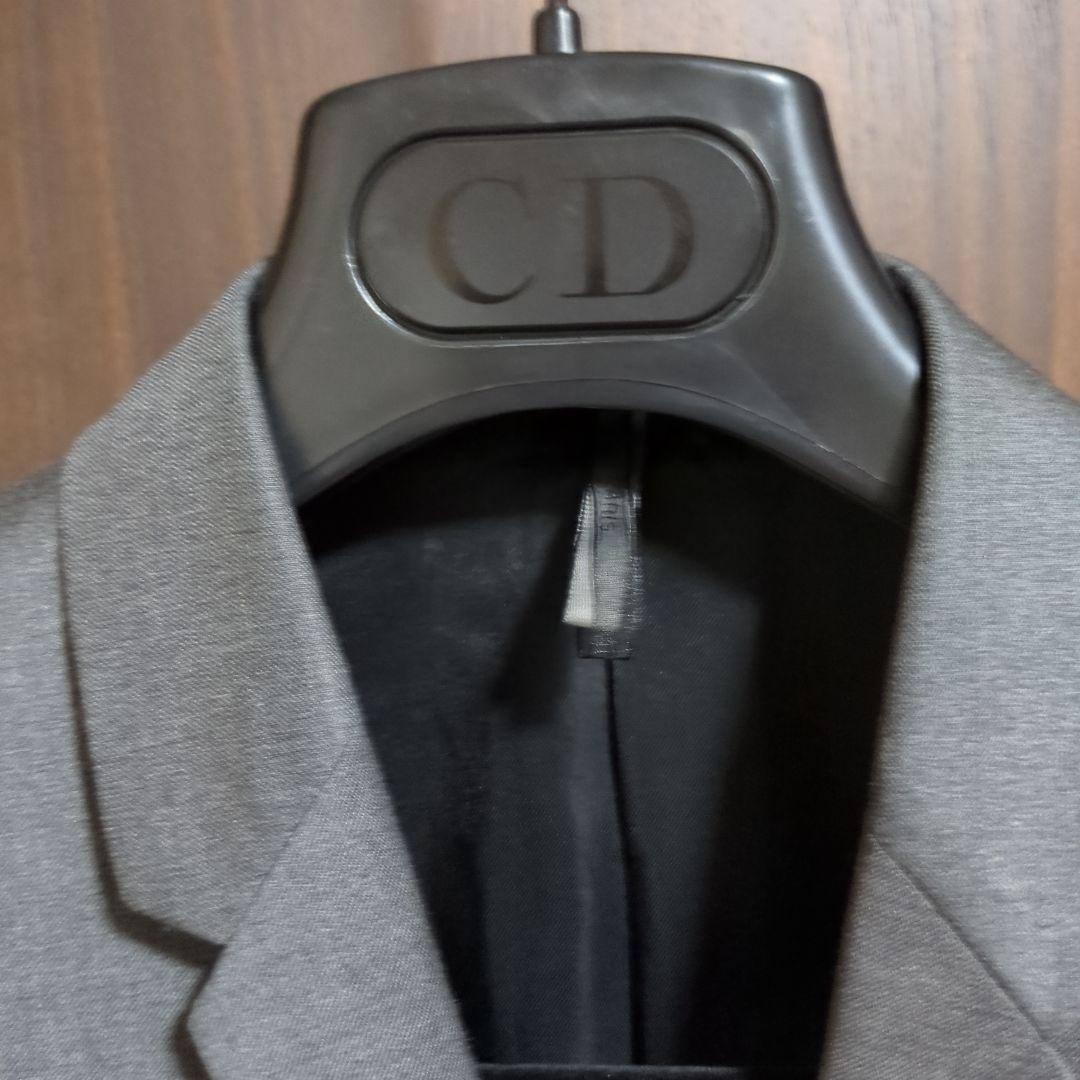 diorディオールグレー シングルブレスト スーツジャケット44