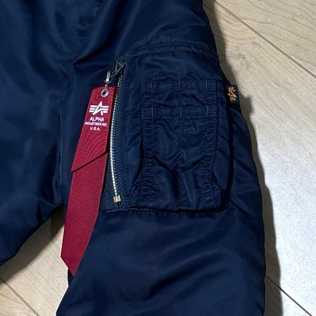 ALPHA MA-1 星条旗 リバーシブル TA0141-367 ネイビー M