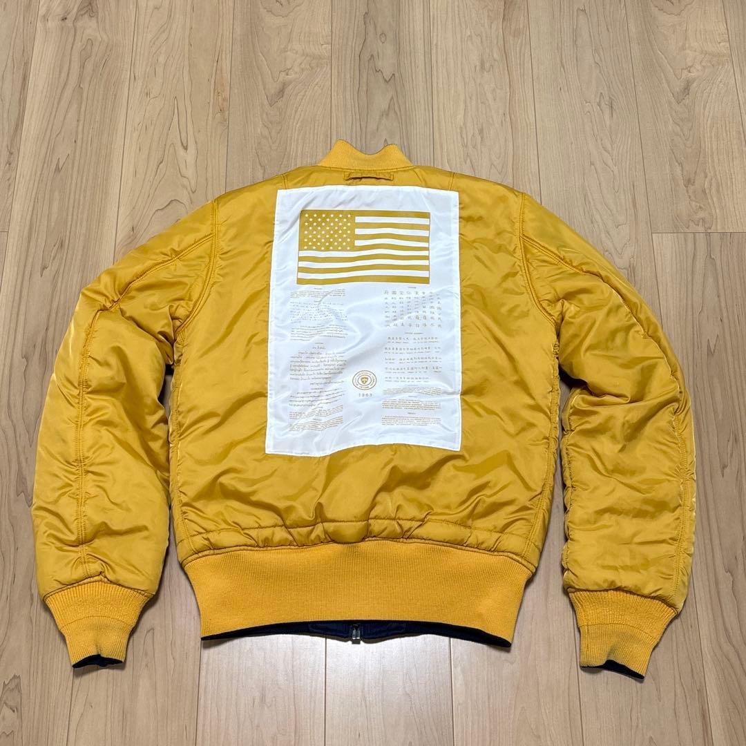 ALPHA MA-1 星条旗 リバーシブル TA0141-367 ネイビー M