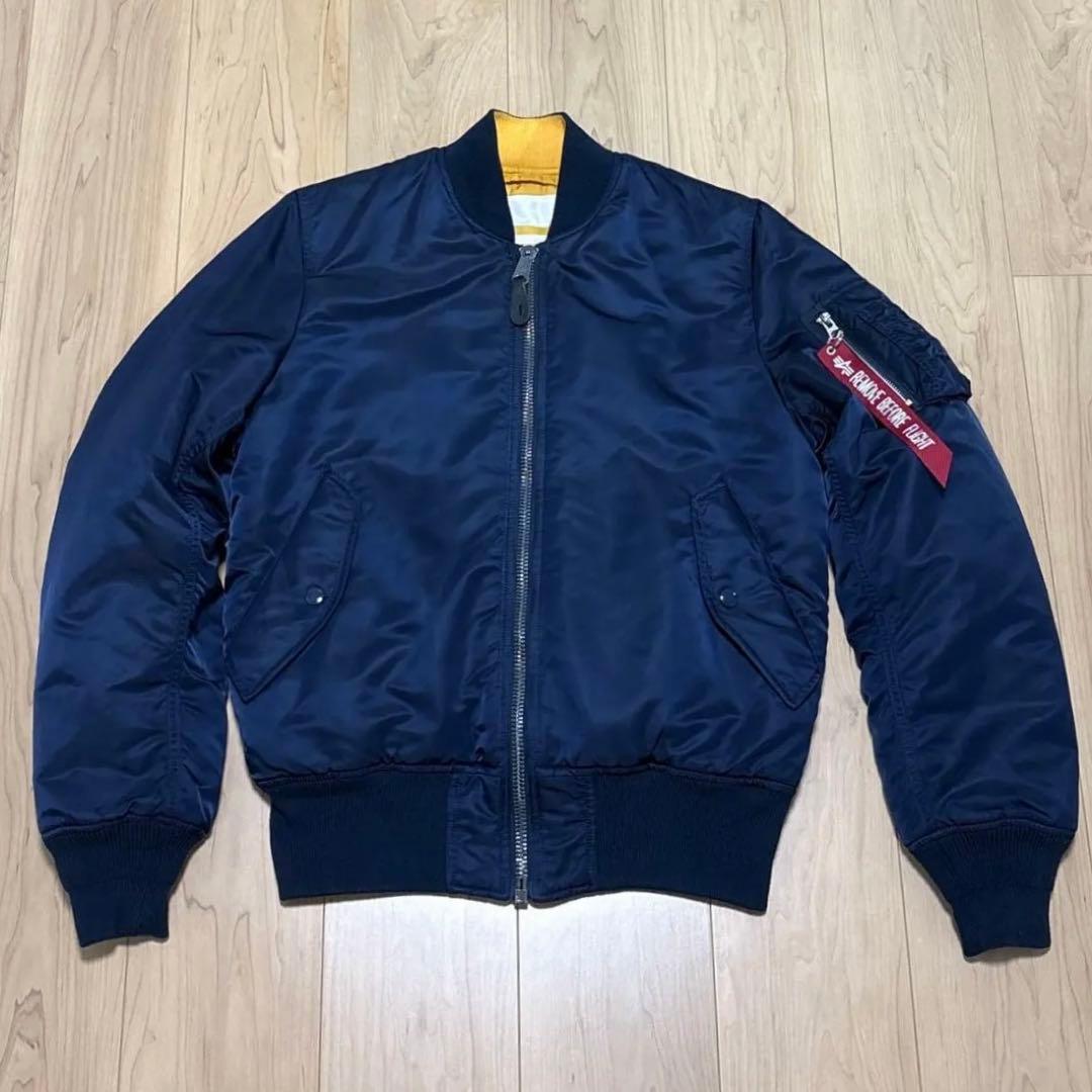 ALPHA MA-1 星条旗 リバーシブル TA0141-367 ネイビー M