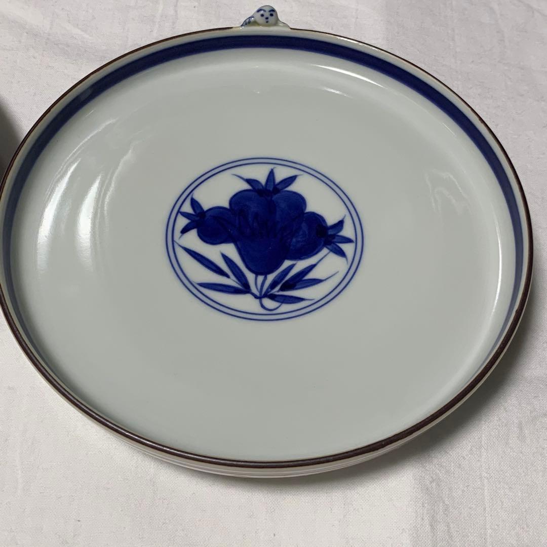 京焼 清水焼 二方花一閑人 銘々皿 5枚組 未使用