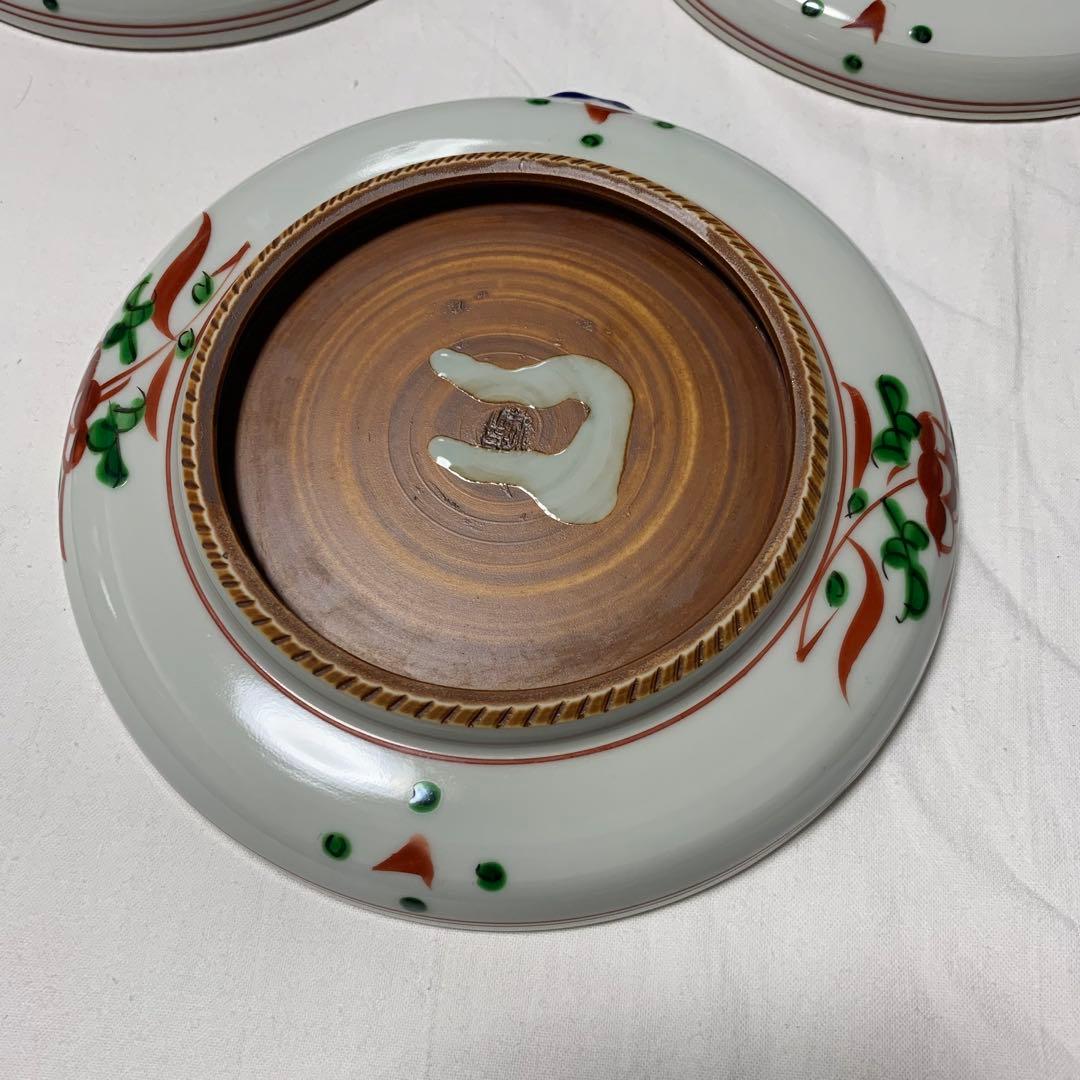 京焼 清水焼 二方花一閑人 銘々皿 5枚組 未使用