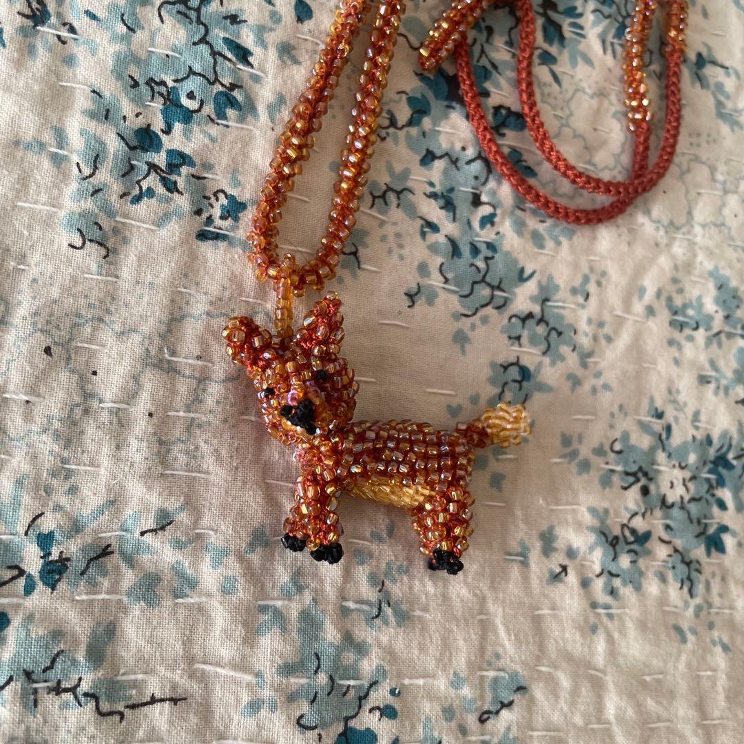 APROSIO & COアプロジオアンドコー ビーズネックレス　きつね