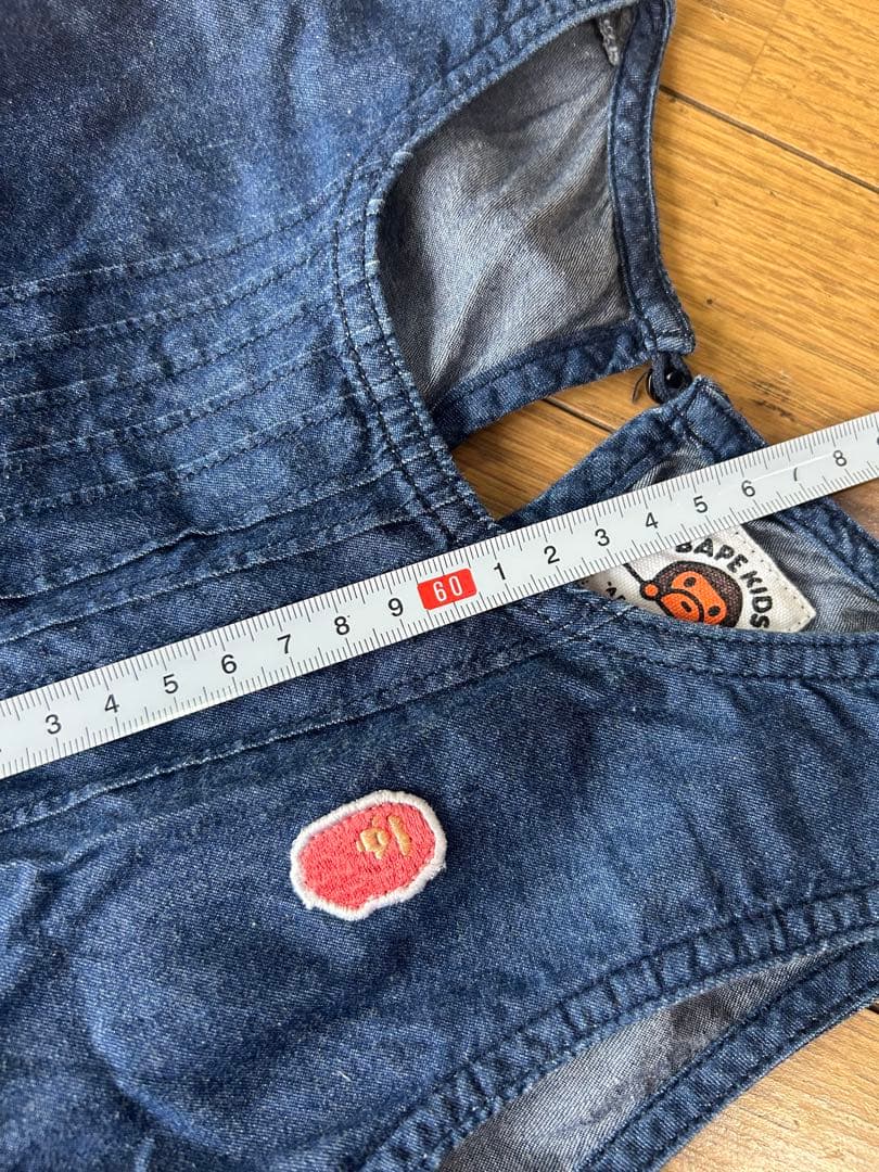 BAPE KIDS デニムワンピース ノースリーブ
