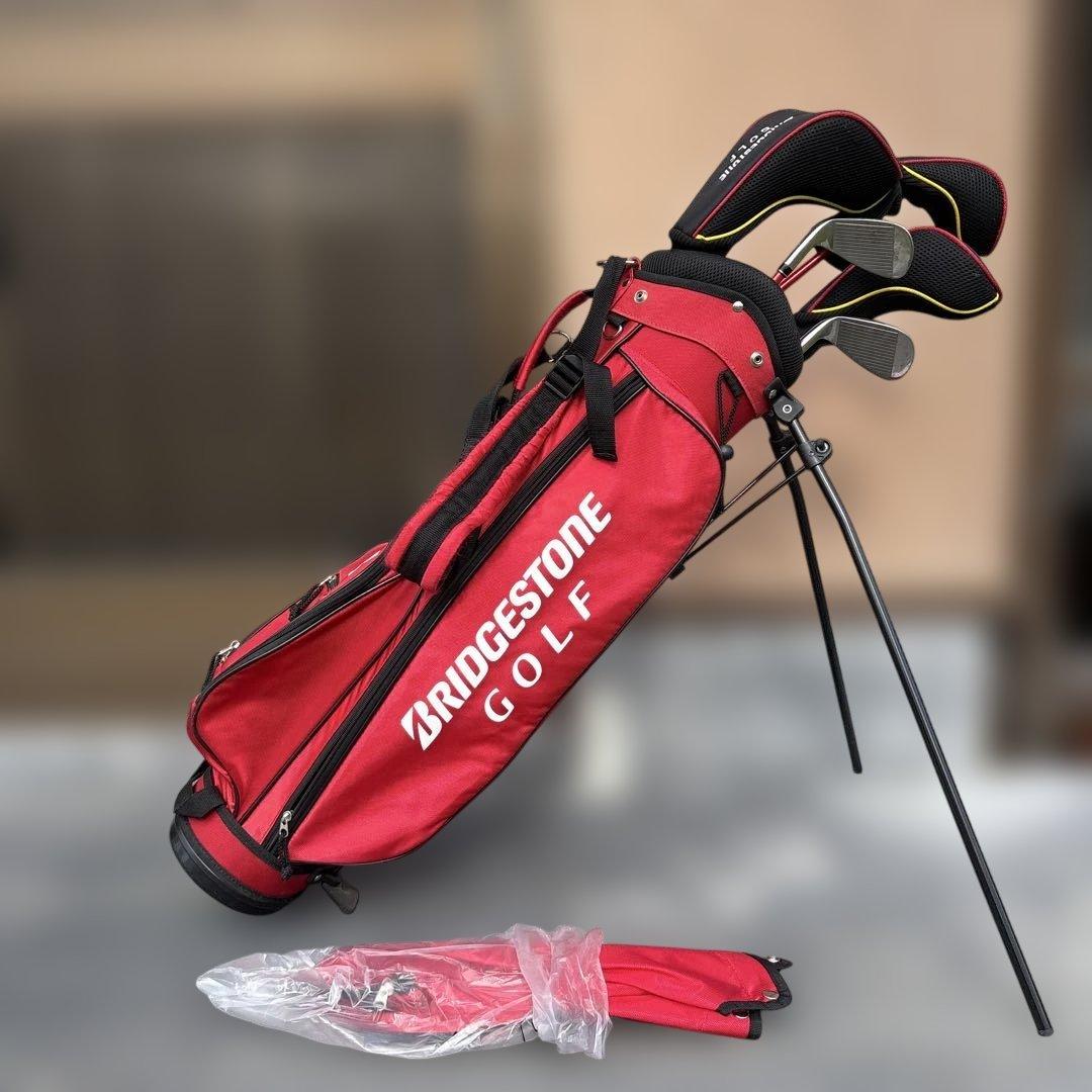 BRIDGESTONE GOLF キャディバッグ クラブセット レッド ジュニア