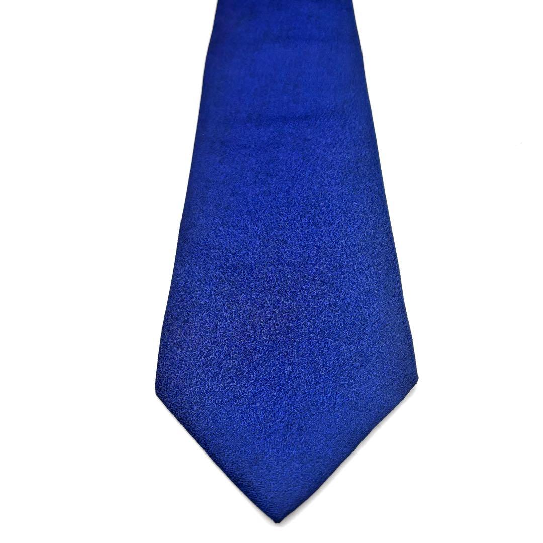 未使用級　GUCCI グッチ　ネクタイ　青　ブルー　ネイビー　無地　ソリッドタイ