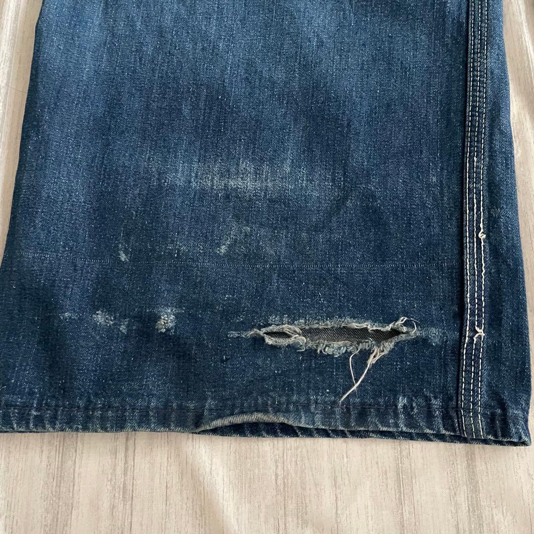 50s デニム ペインターパンツ ドーナツボタン