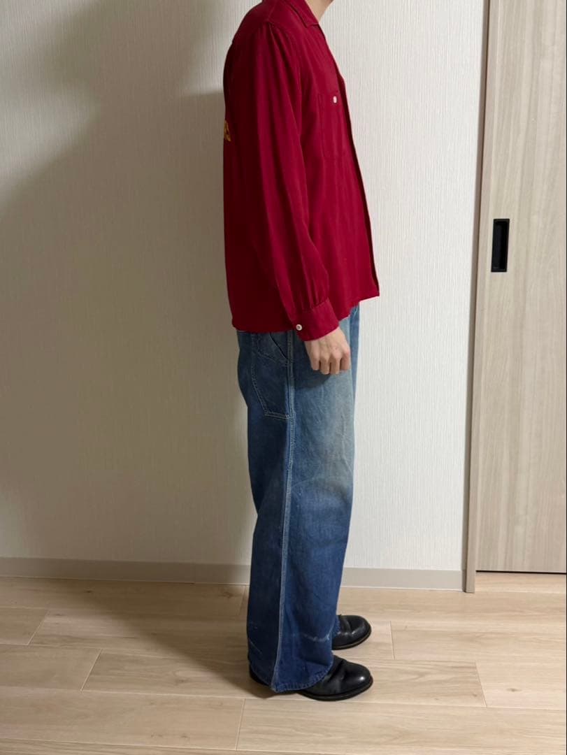 50s デニム ペインターパンツ ドーナツボタン