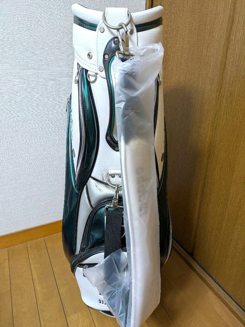 中古 adabat アダバット ゴルフ キャディバッグ【ホワイト/グリーン】
