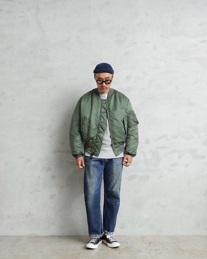 米軍　GREENBRIER MA-1 セージ デッドストック L 極美品