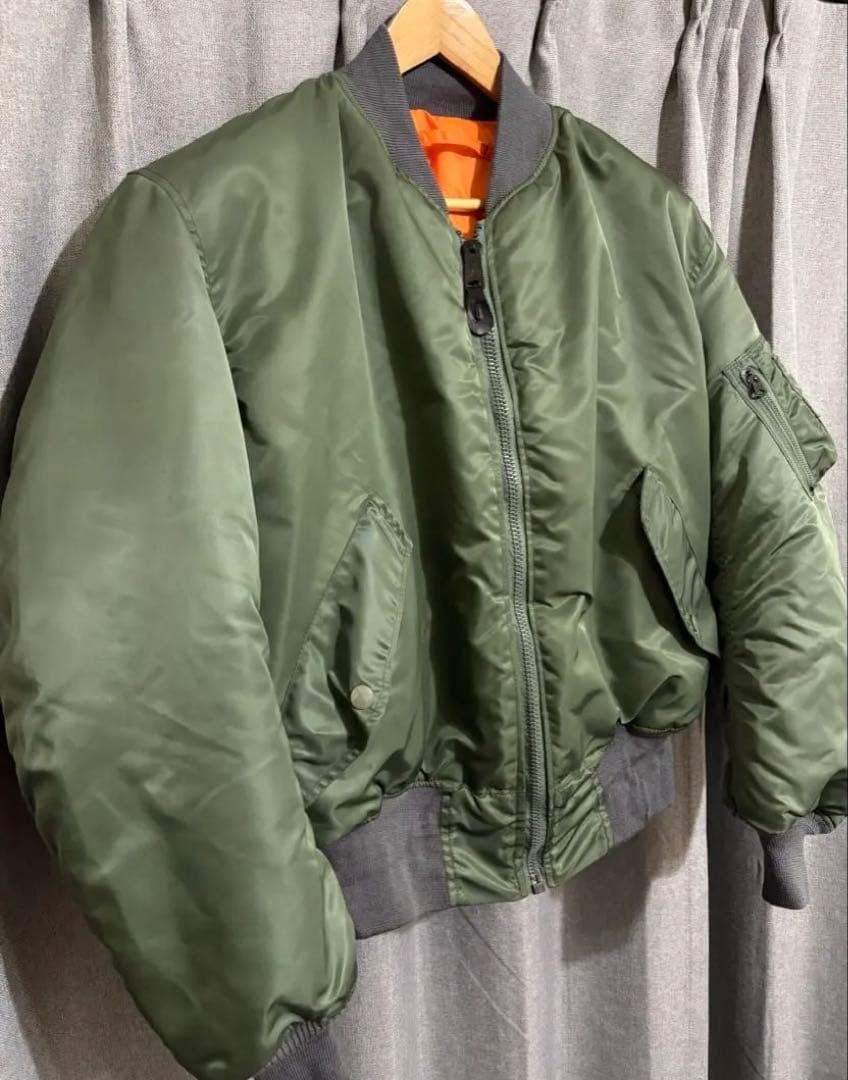 米軍　GREENBRIER MA-1 セージ デッドストック L 極美品