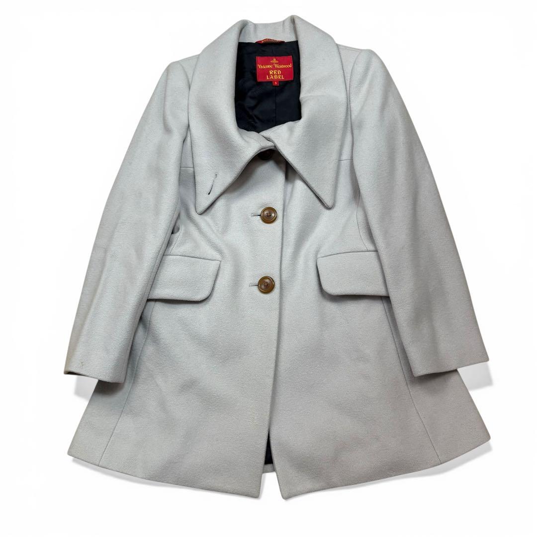 ヴィヴィアンウエストウッドレッドレーベル 変形襟 ウールコート サイズ3