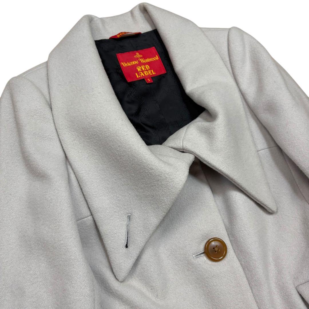 ヴィヴィアンウエストウッドレッドレーベル 変形襟 ウールコート サイズ3