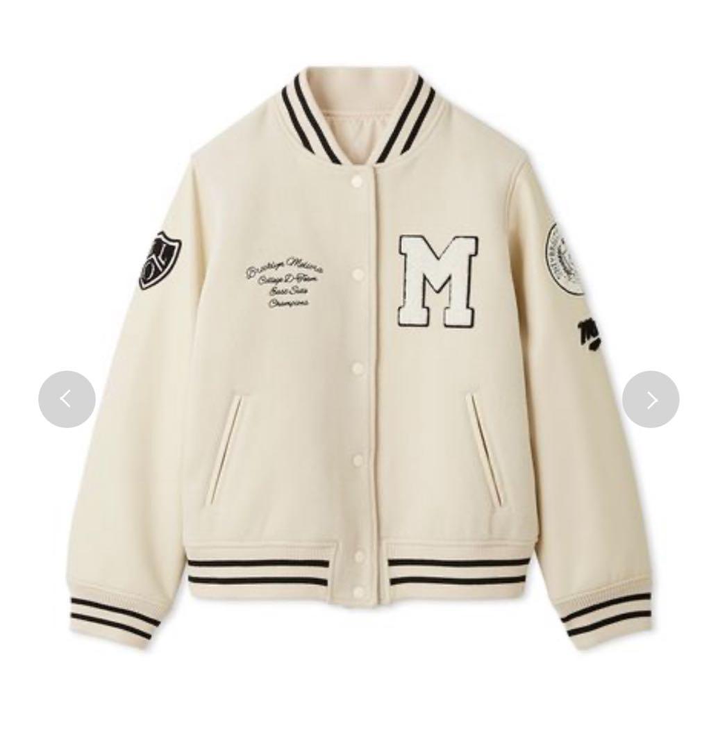 milaowen ワッペンスタジアムジャンバー