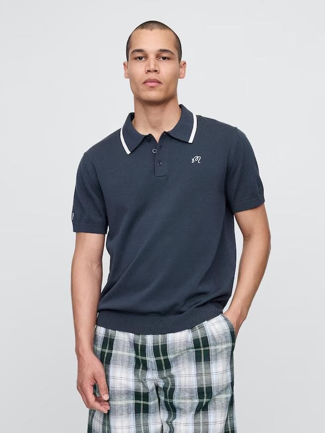 【希少コラボ】Gap × Malbon ロゴ ポロセーター　ゴルフ