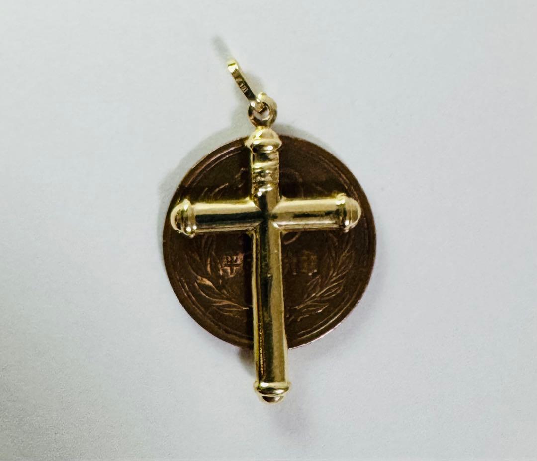 金のクロスペンダント　18k
