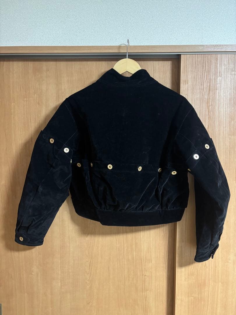 ジャケット・アウター harapeco ButtonDesign Velour DenimJacket
