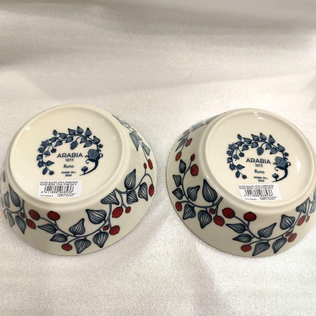 新品★アラビア 17cm ボウル ルノ フロストベリー スコープ おまけ付き