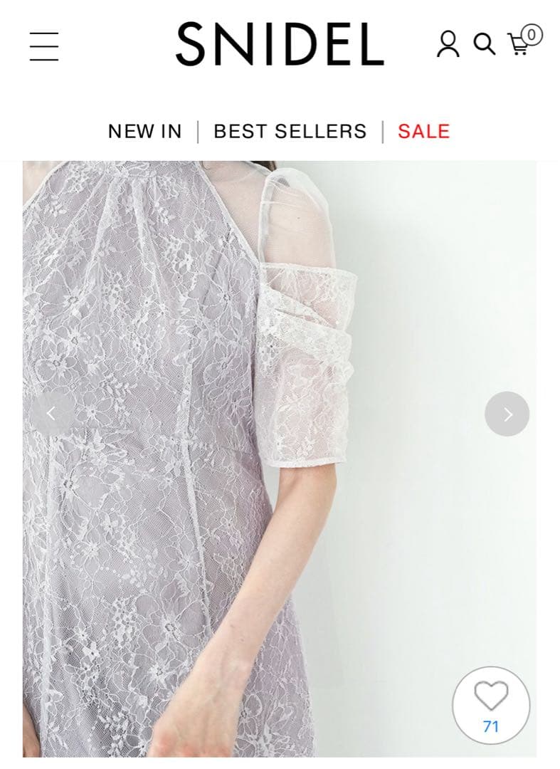 スナイデル　スパンコールレースドレス