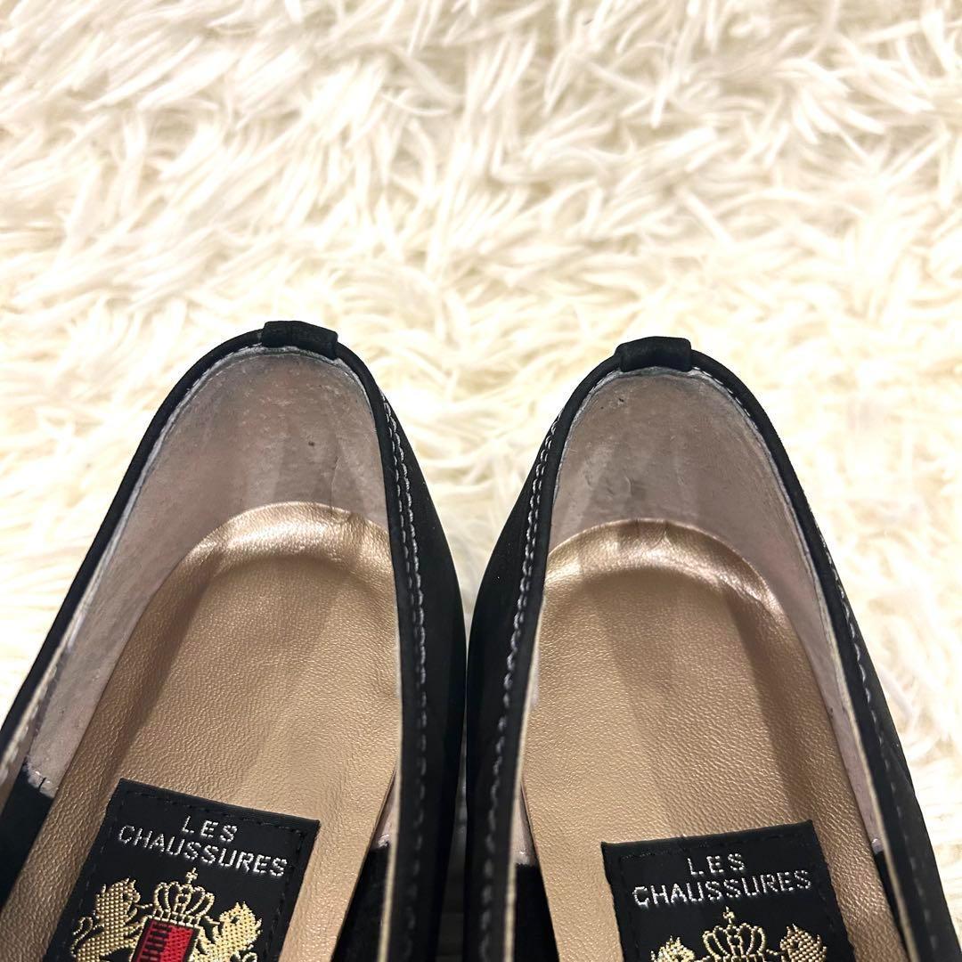 極美品 MIHAMA ミハマ エナメル バックル パンプス 黒 24 箱付き