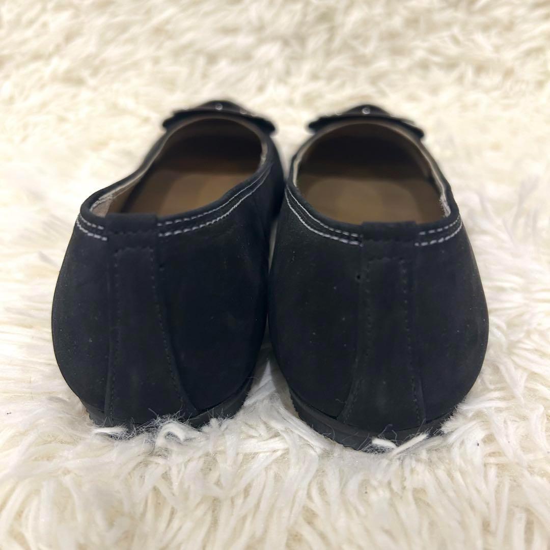 極美品 MIHAMA ミハマ エナメル バックル パンプス 黒 24 箱付き