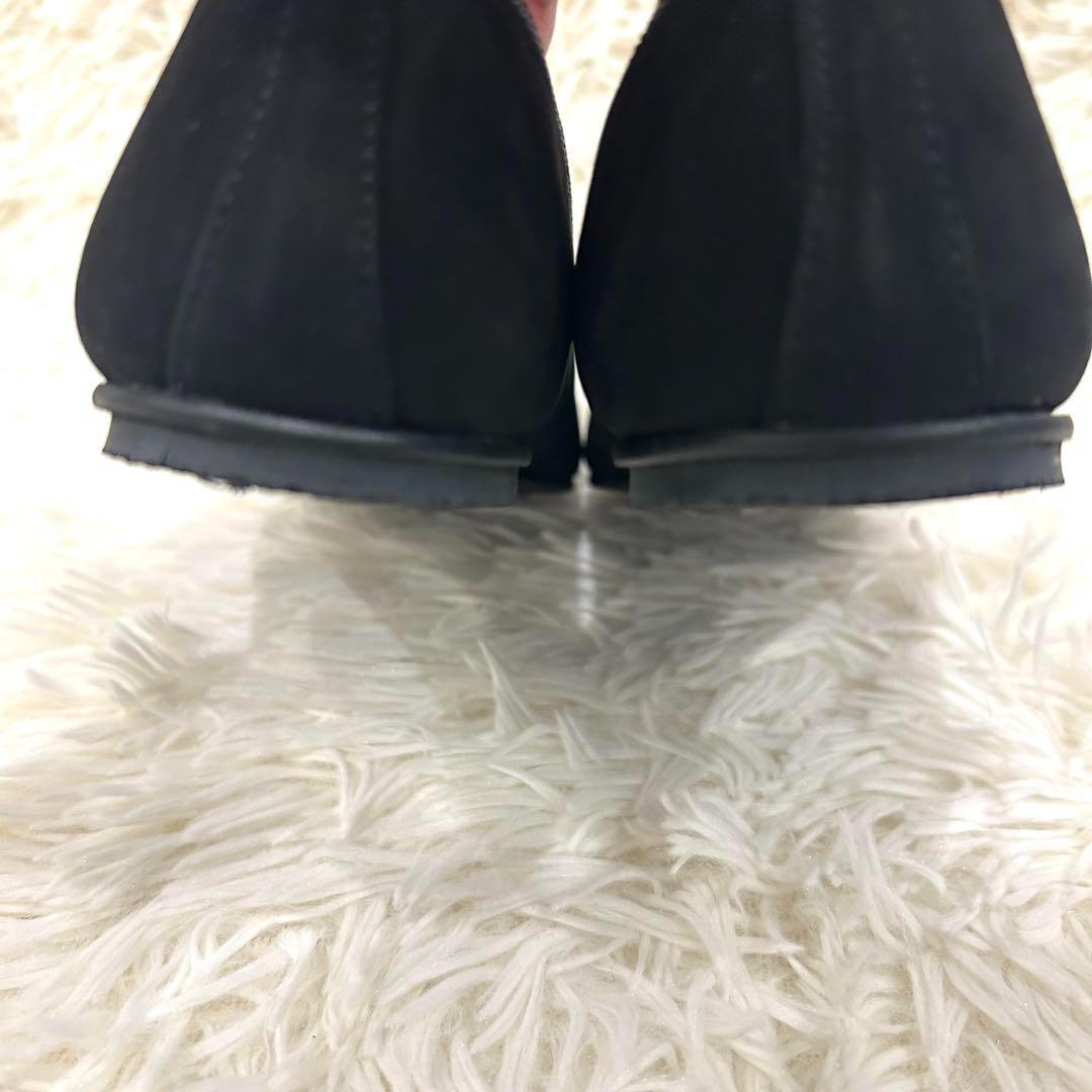 極美品 MIHAMA ミハマ エナメル バックル パンプス 黒 24 箱付き