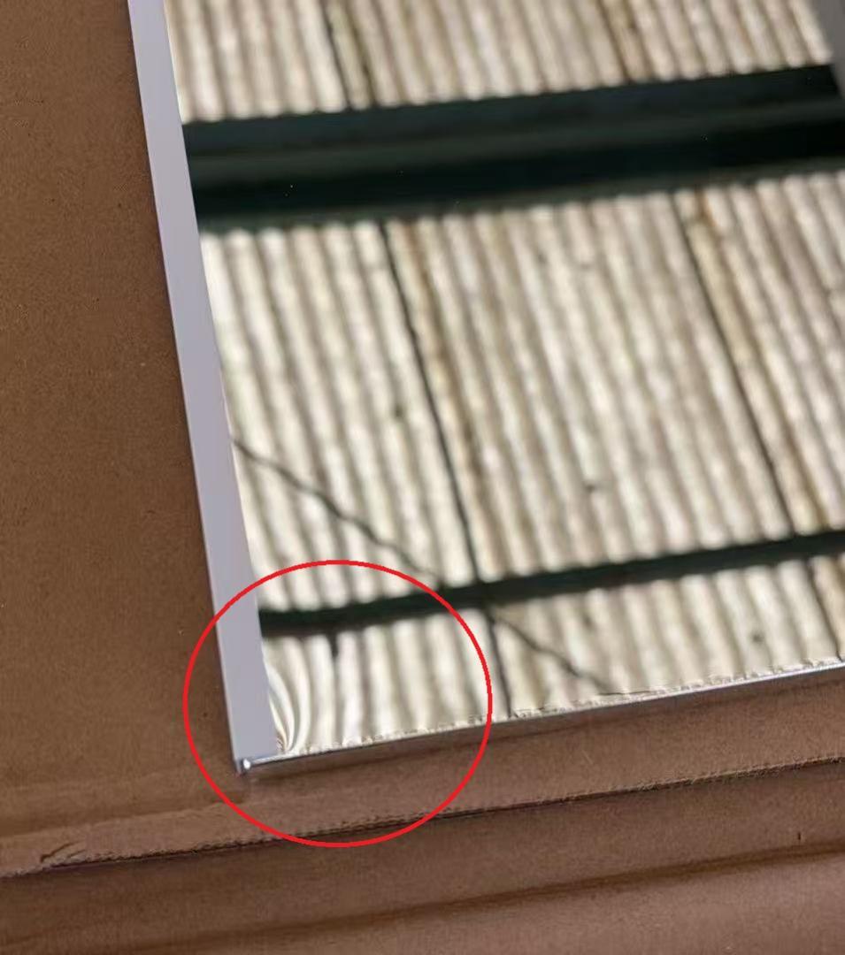 【中古】ダンスミラー 割れない鏡 幅100x160cm 姿見 白色 7番